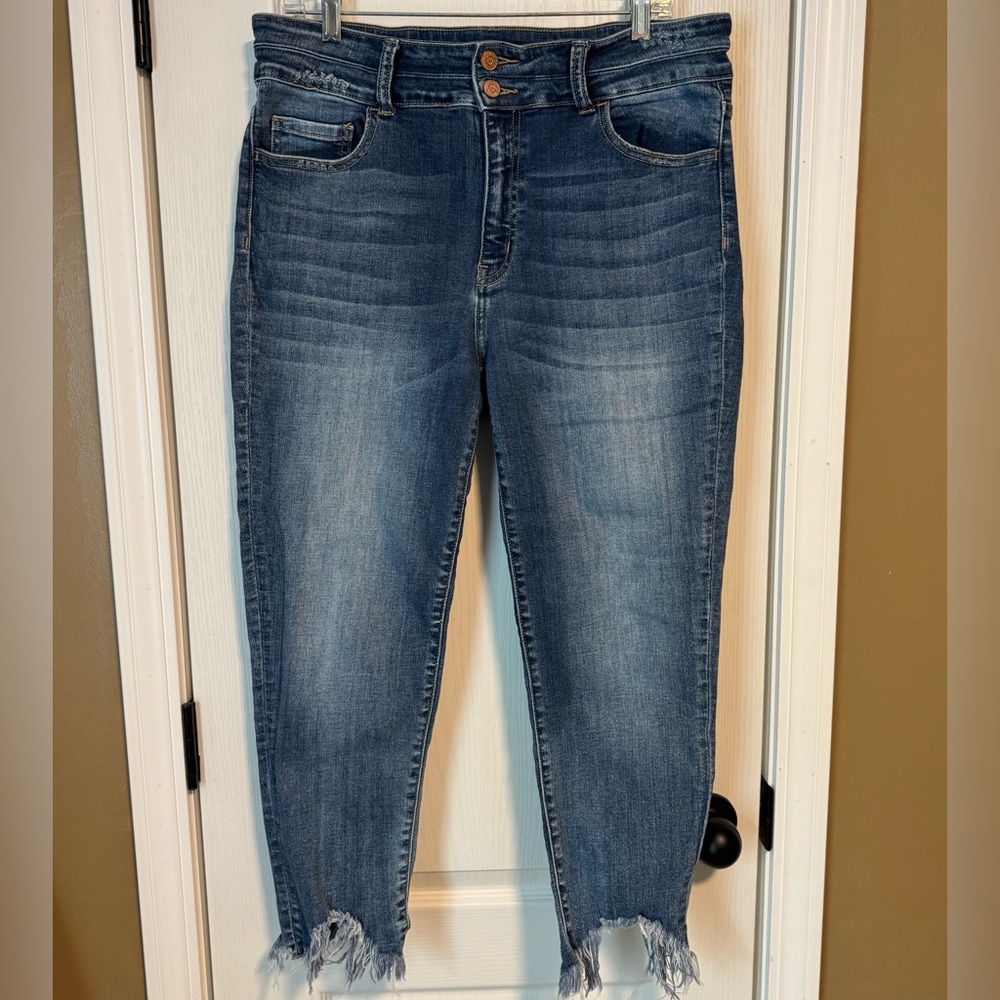 Bridge by Gly Ankle Cropped Jeans with Faded Wash